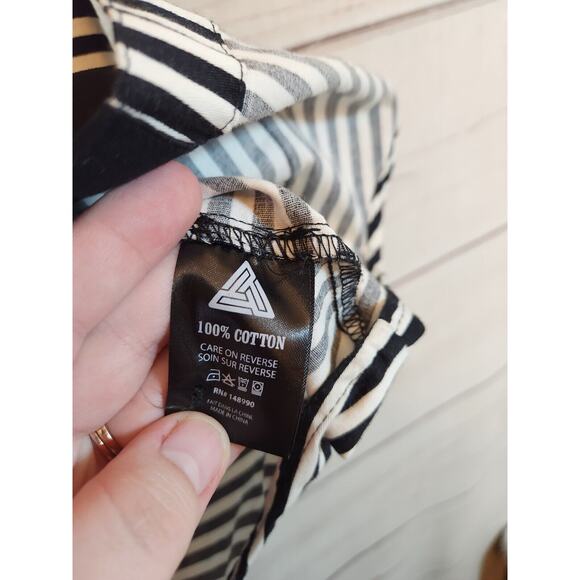 Black Pyramid Men's Cotton Embroidered‎ Striped Front Pockets Shirt Size XL - Picture 4 of 6